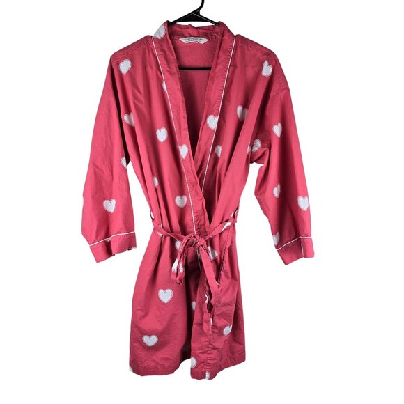 Printfresh Queen of Hearts Robe S/M Organic Cotton Lightweight Kimono Style - Picture 2 of 9